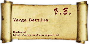 Varga Bettina névjegykártya